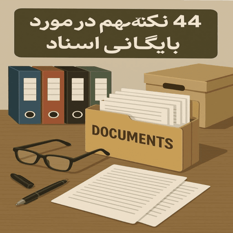 44 نکنه مهم برای بایگانی اسناد (1)